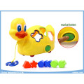 Brinquedos de pato musical com brinquedos de blocos de educação